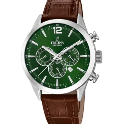 Montre Homme Festina Timeless Chronograph - F20542-8 Bracelet Cuir Marron