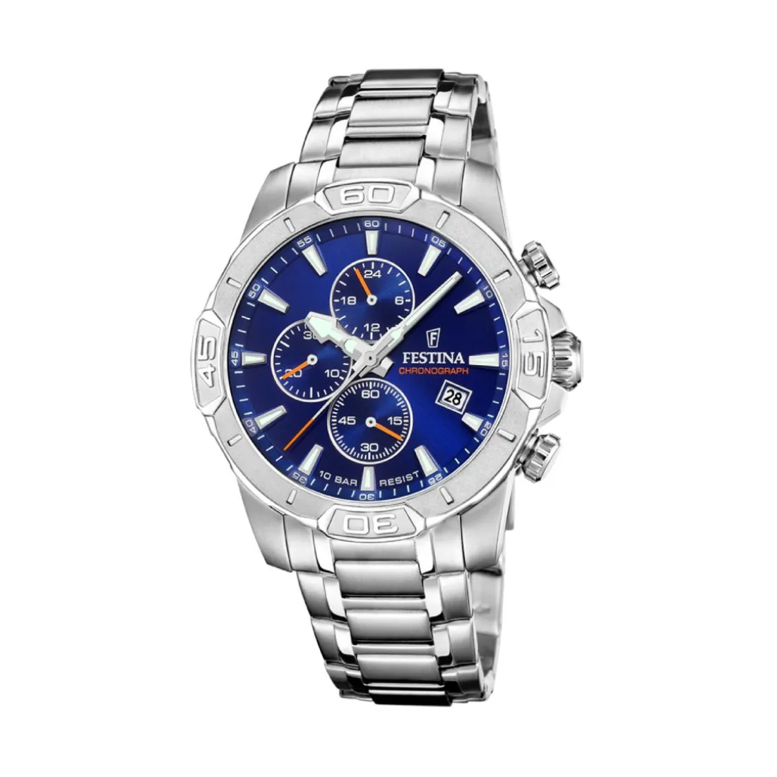 Montre Homme Festina Timeless Chronograph - F20704-2 Bracelet Acier Acier
