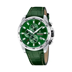 Montre Homme Festina Timeless Chronograph - F20692-3 Bracelet Cuir Vert