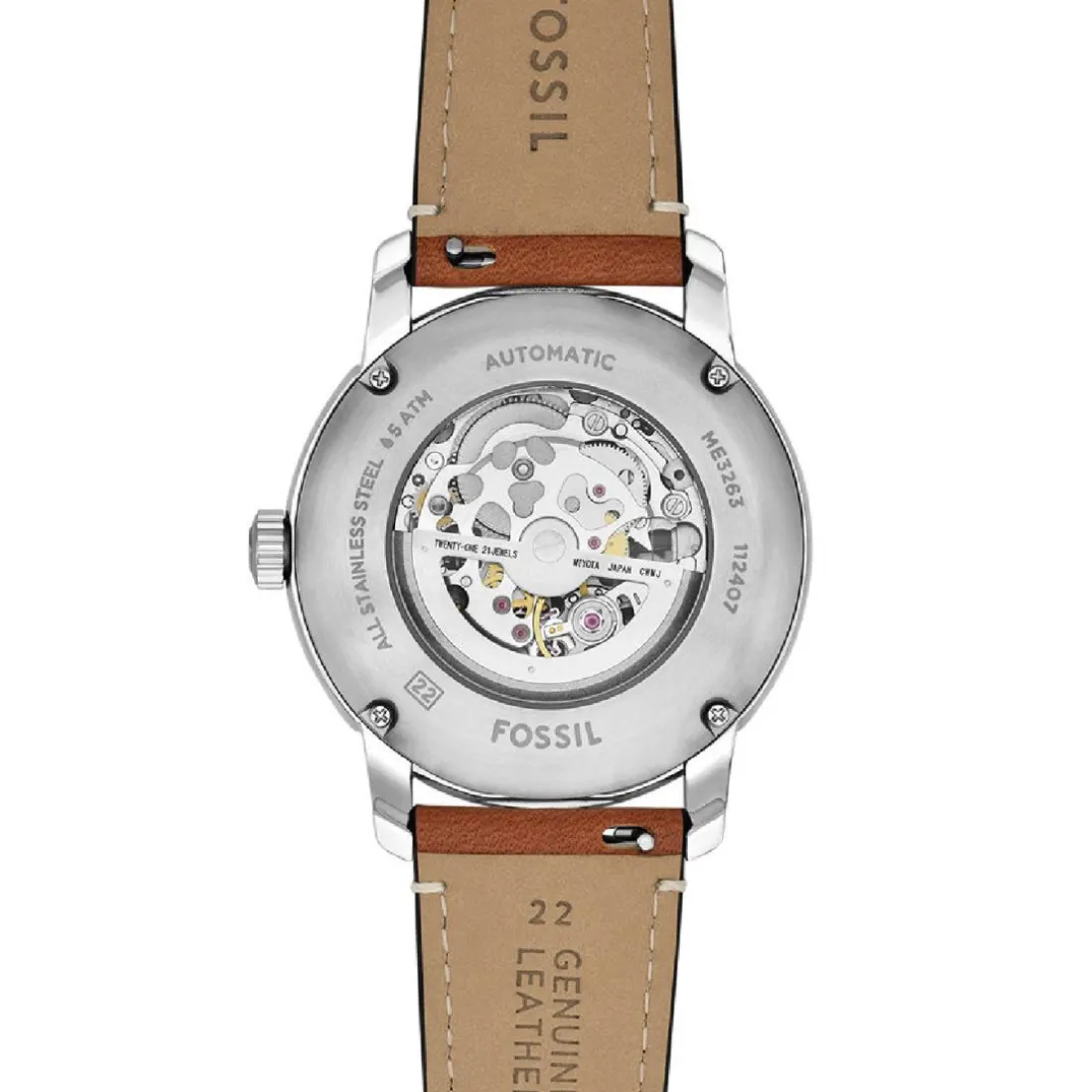 Montre Homme Fossil Montres Automatic - ME3263 Bracelet Cuir Marron