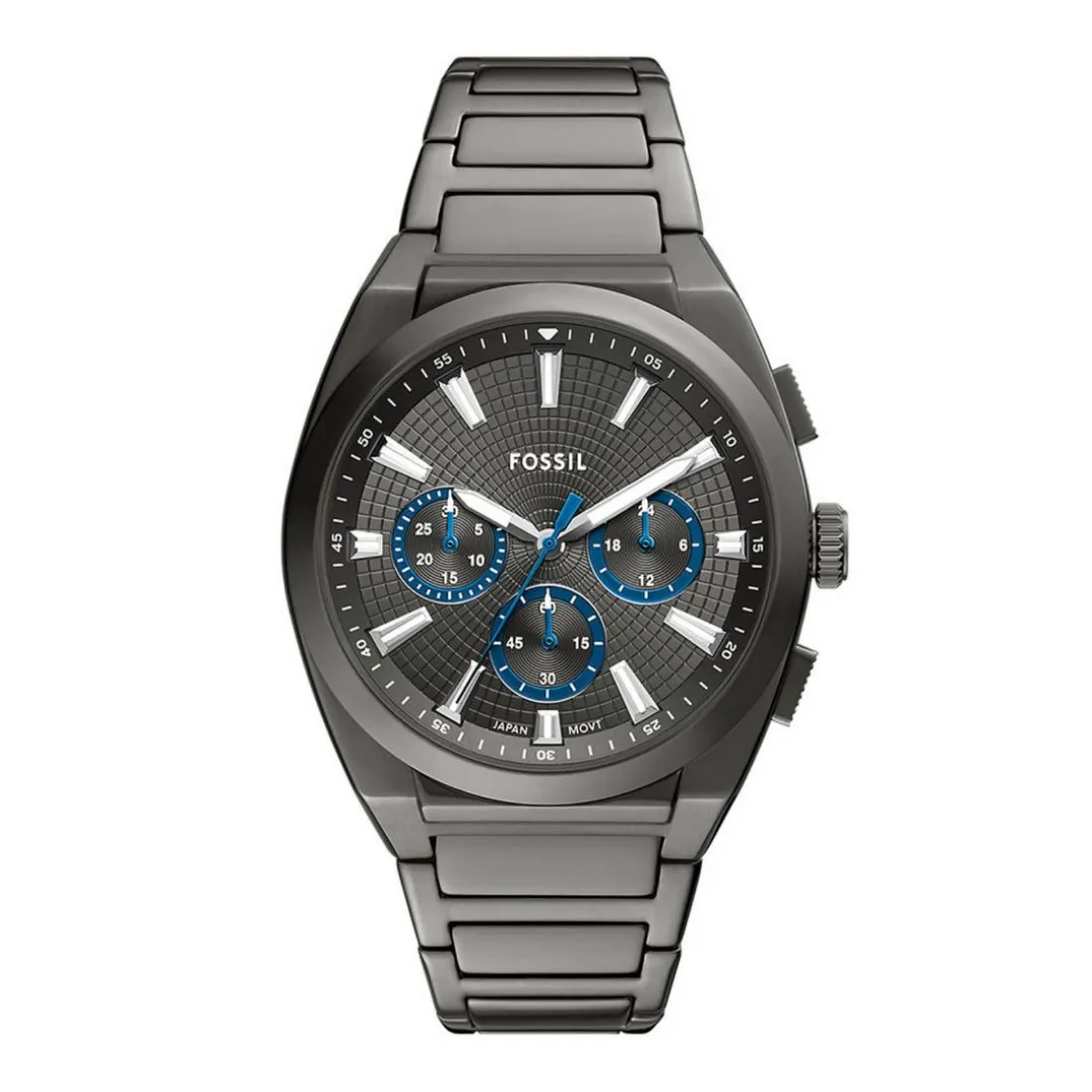 Montre Homme Fossil Montres Everett - FS6107 Bracelet Acier Gris foncé