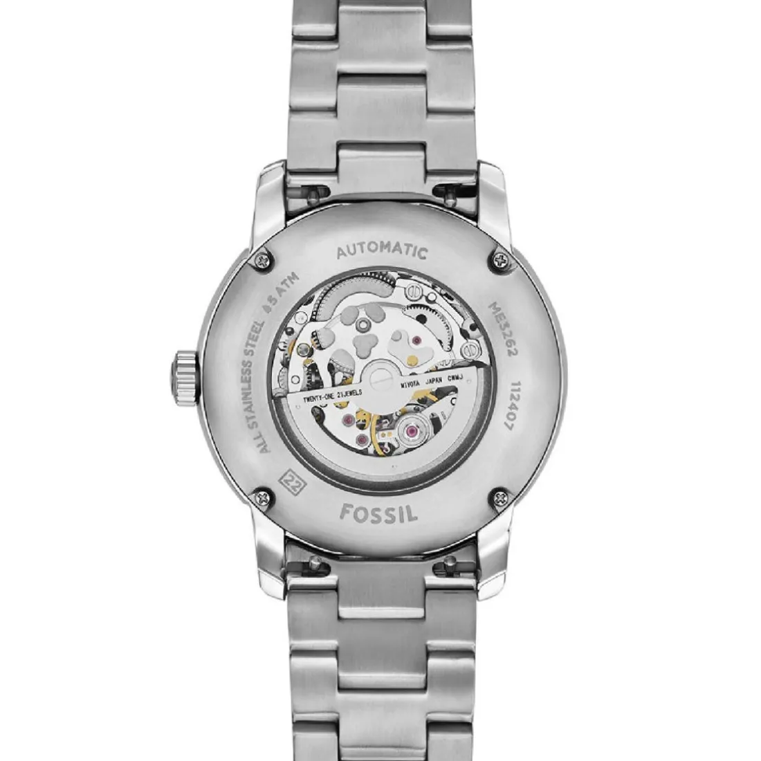 Montre Homme Fossil Montres Automatic - ME3262 Bracelet Acier Argenté