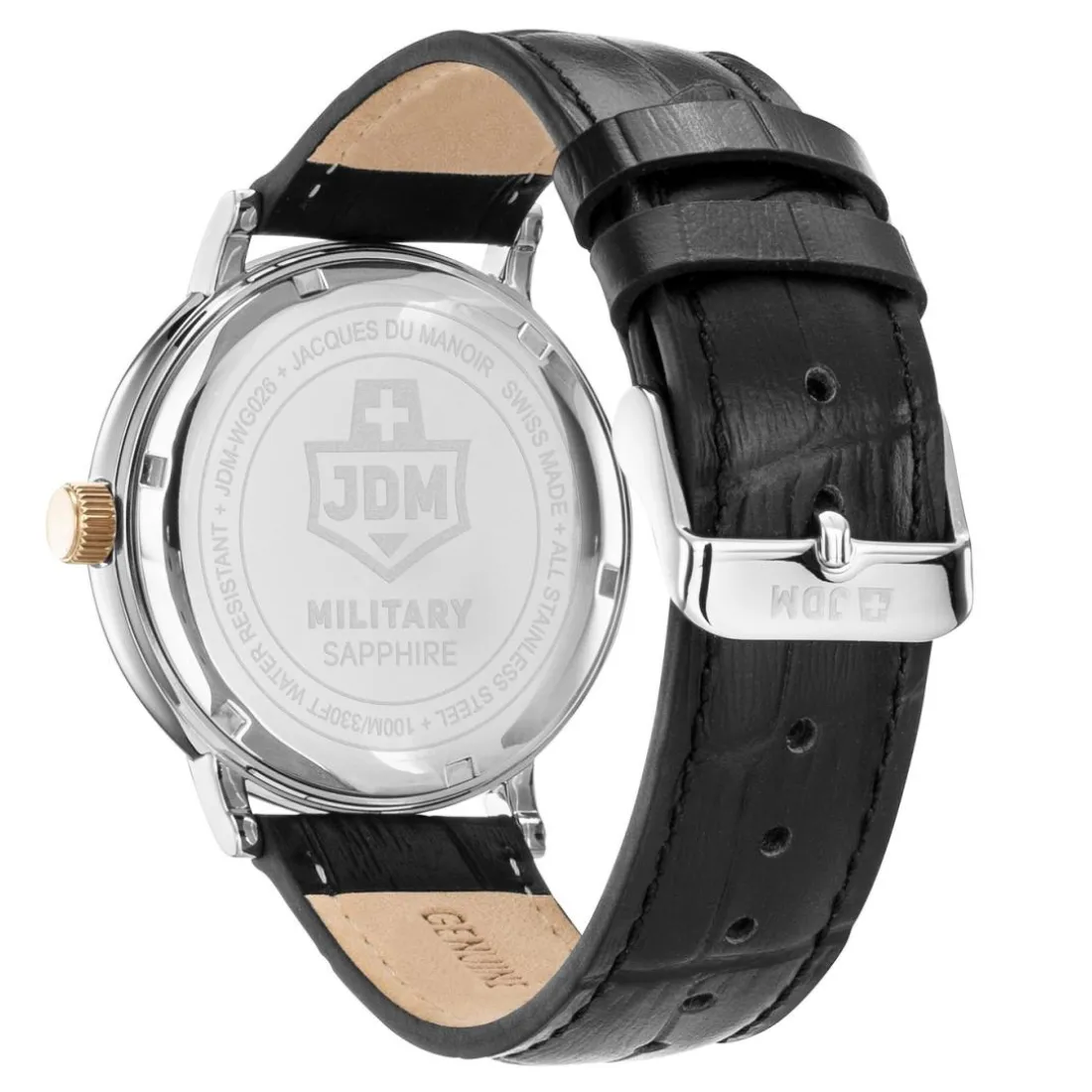 Montre Homme JDM MILITARY Kilo - JDM-WG026-05 Bracelet Cuir Noir