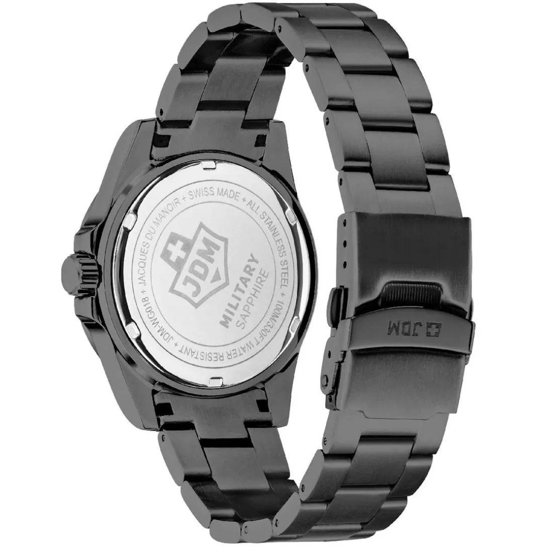 Montre Homme JDM Military Delta 24 - JDM-WG018-04 Bracelet Acier Noir
