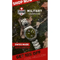 Montre Homme JDM Military Alpha I - JDM-WG001-08 Bracelet Acier Gris
