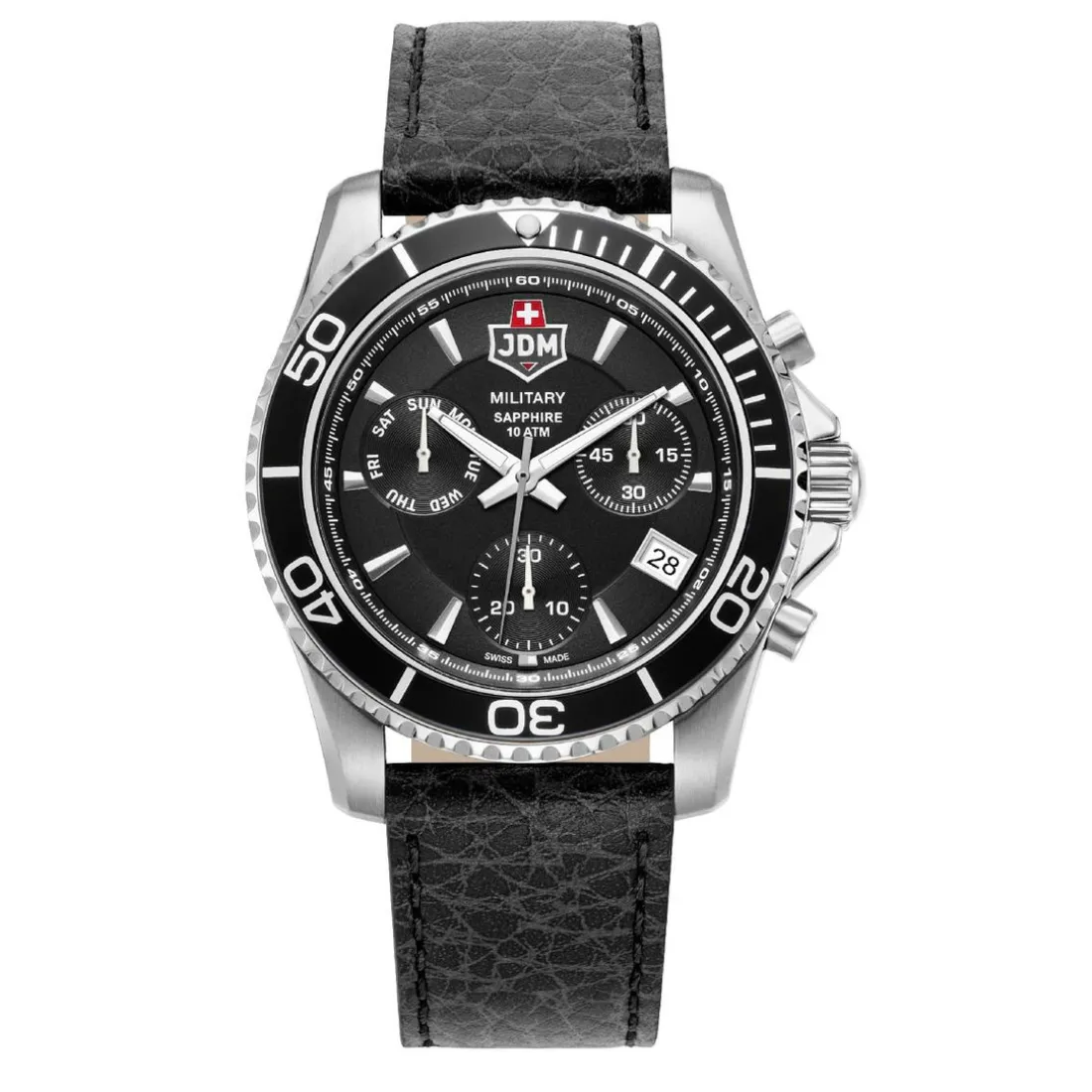 Montre Homme JDM Military Sierra Chrono - JDM-WG019-05 Bracelet Acier Noir