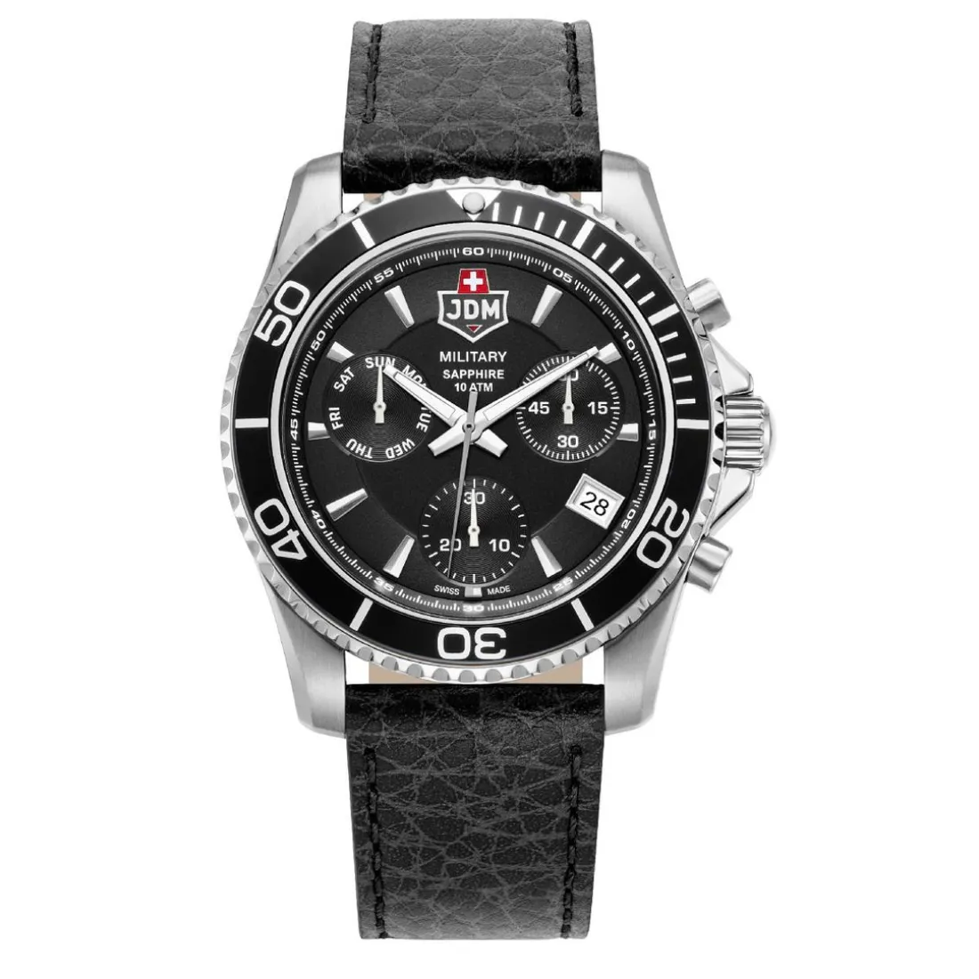 Montre Homme JDM Military Sierra Chrono - JDM-WG019-05 Bracelet Acier Noir