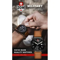 Montre Homme JDM Military Alpha I - JDM-WG001-02 Bracelet Cuir Marron