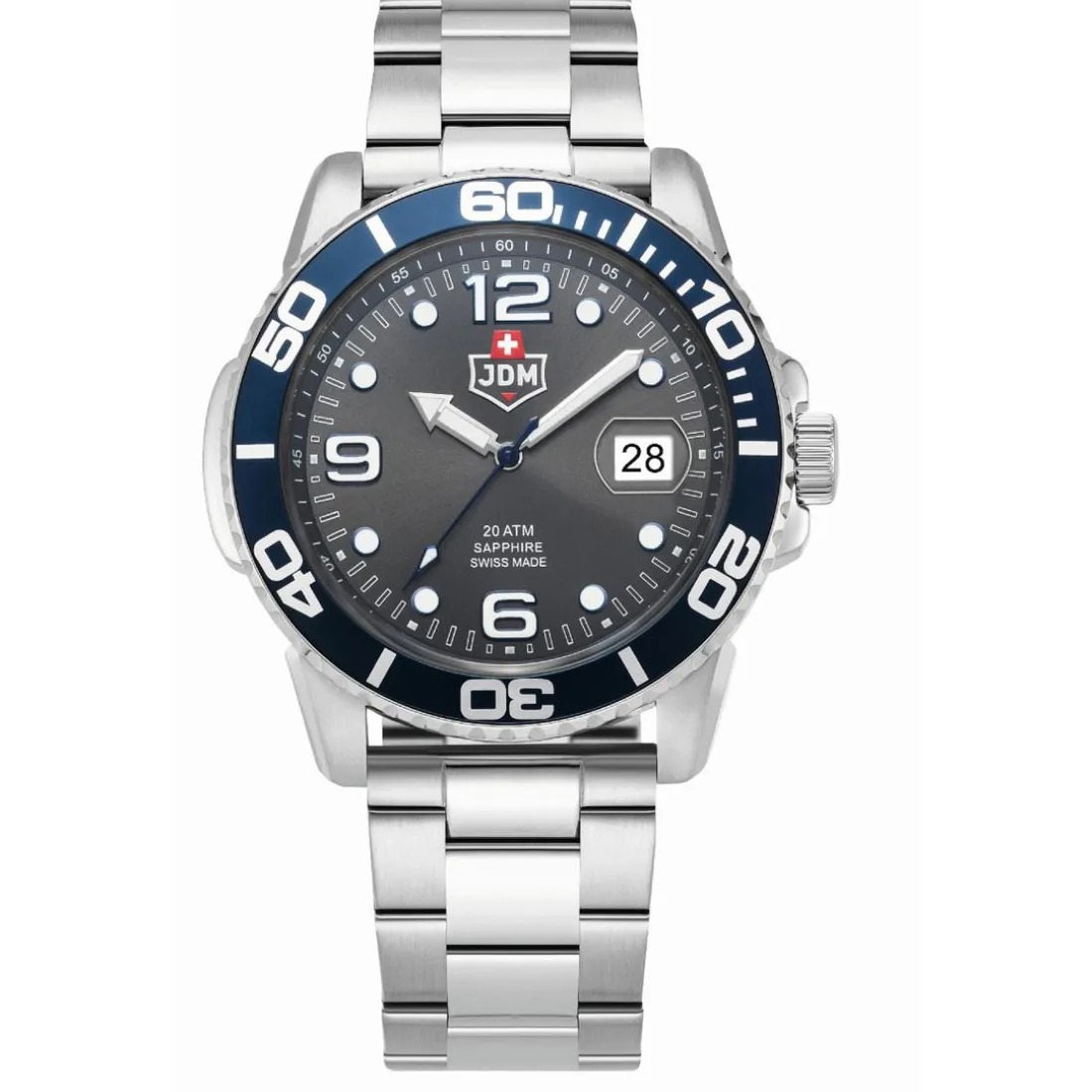 Montre Homme JDM Military Mike - JDM-WG020-01 Bracelet Acier Argent