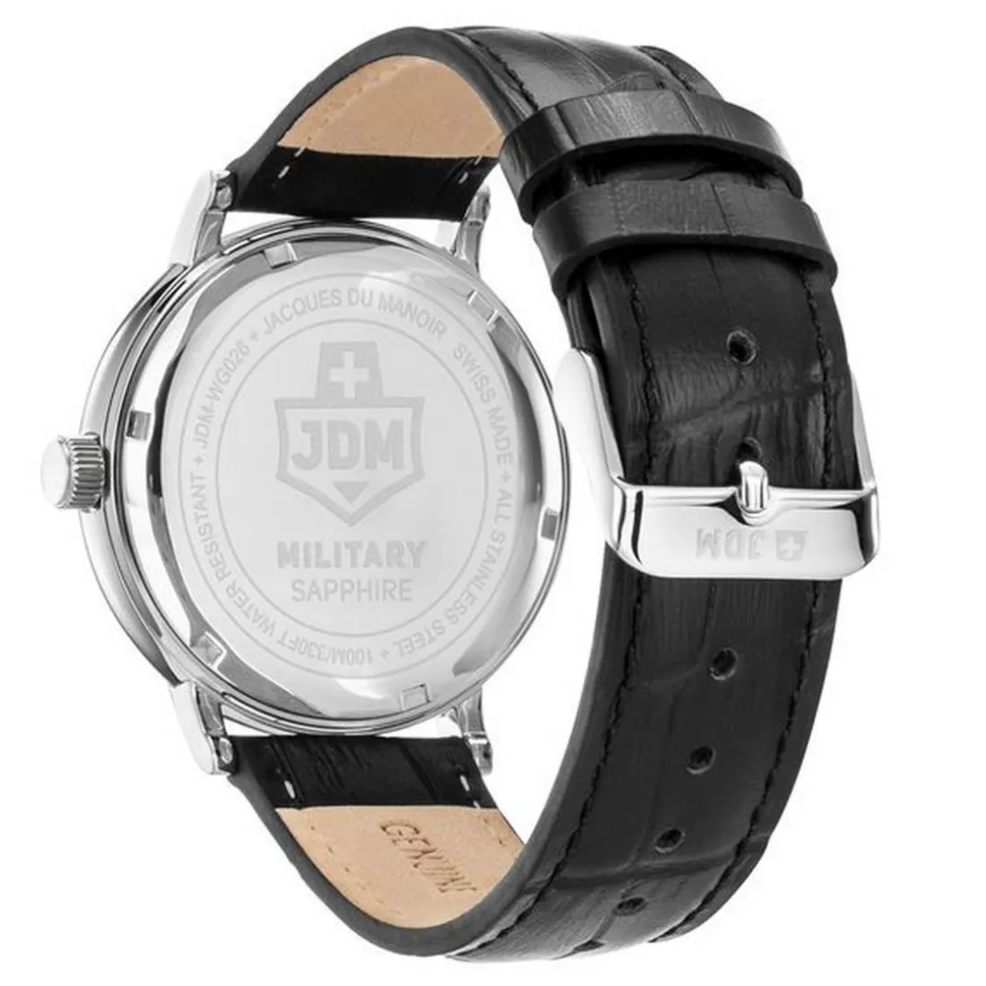Montre Homme JDM MILITARY Kilo - JDM-WG026-04 Bracelet Cuir Noir