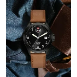 Montre Homme JDM Military Alpha I - JDM-WG001-04 Bracelet Cuir Marron