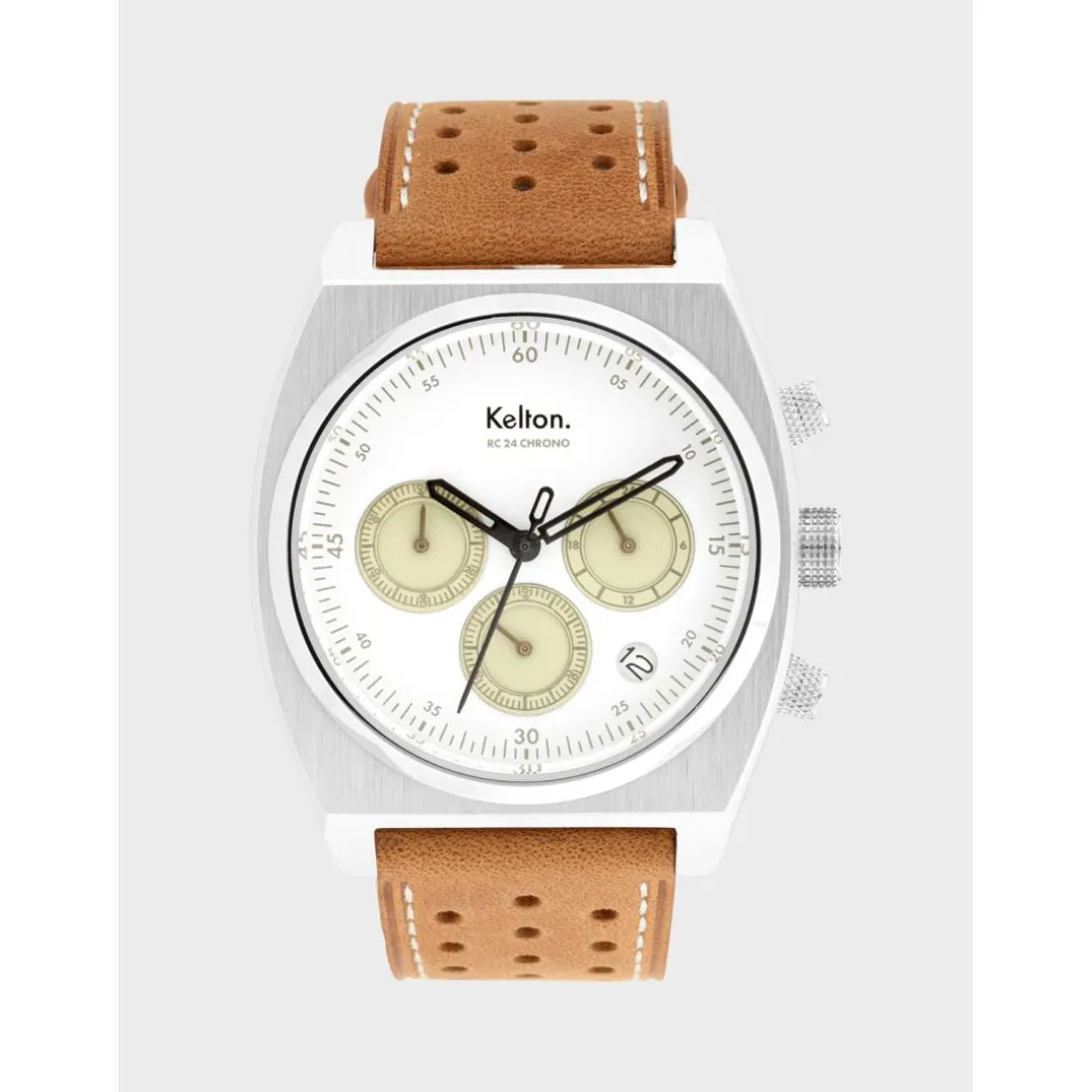 Montre Homme Kelton RC 24 Chrono - 9124842 Méca-Quartz Blanc