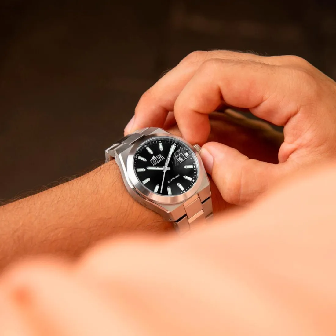 Montre Homme Lotus Automatico - L18996-5 Bracelet Acier Argent