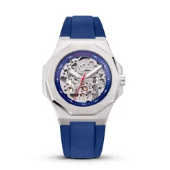 Montre Homme Maison Du Temps MTZeta Skeleton Silicone Bleu