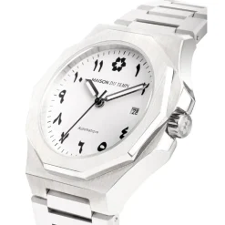 Montre Homme Maison Du Temps MTZeta Arabic Blanc Acier