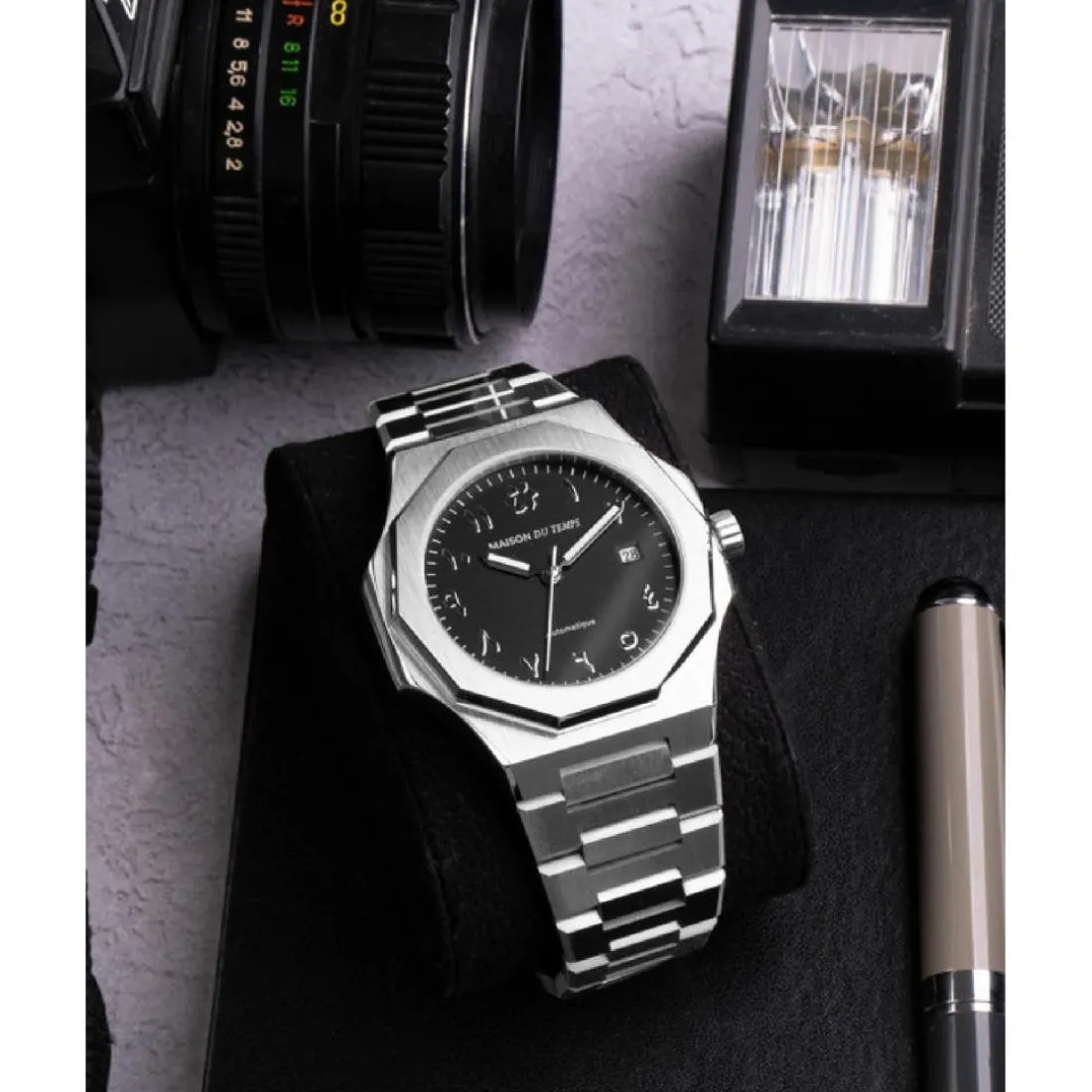 Montre Homme Maison Du Temps MTZeta Arabic Noir Silicone Noir