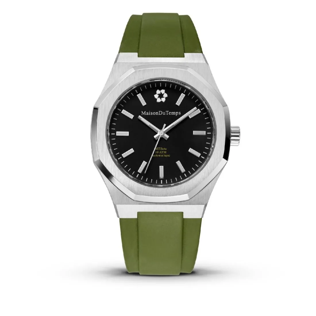 Montre Homme Maison Du Temps MTBeta 2.0 Noir Silicone Kaki