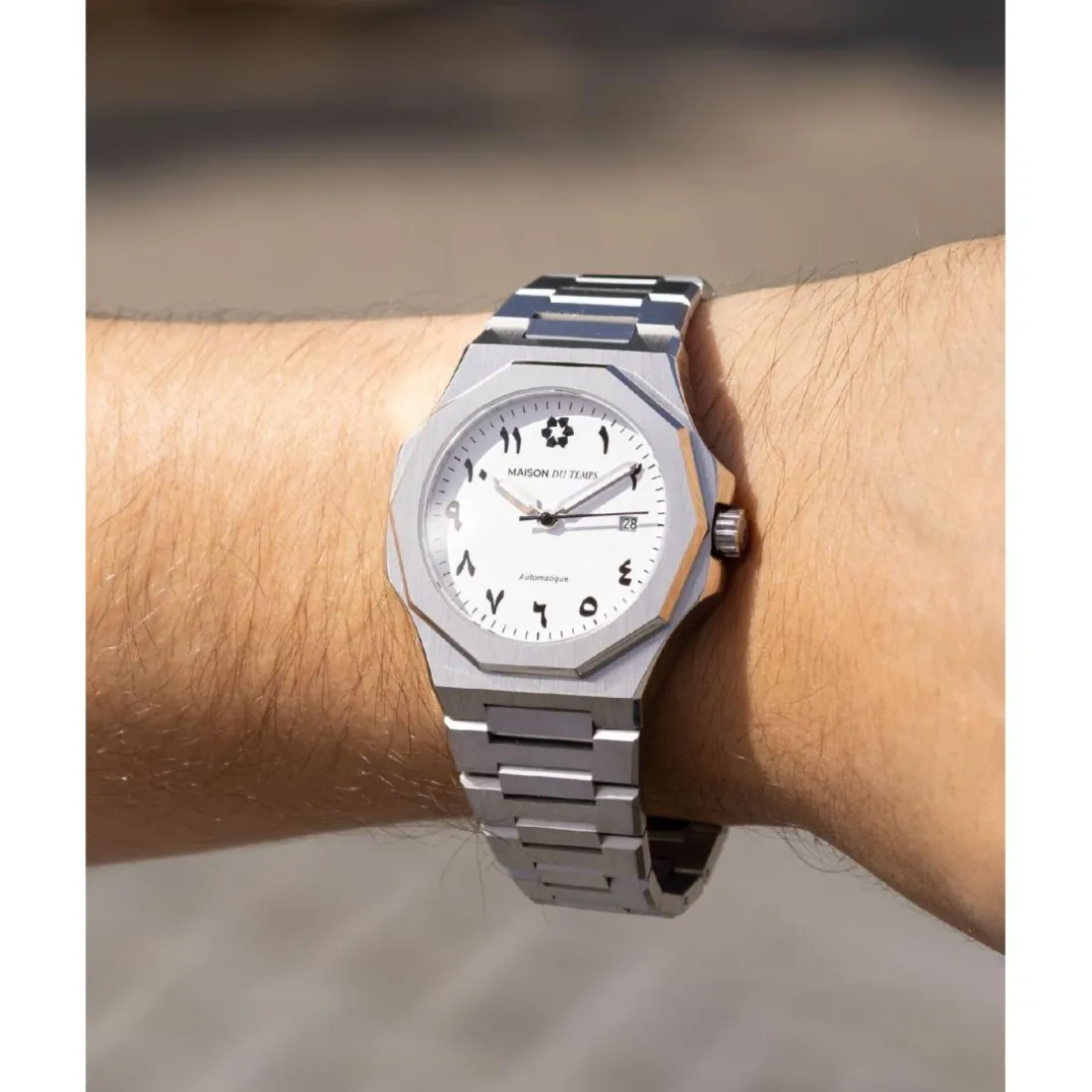Montre Homme Maison Du Temps MTZeta Arabic Blanc Blanc