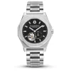 Montre Homme Maison Du Temps MTDelta Coeur Ouvert Noir Acier