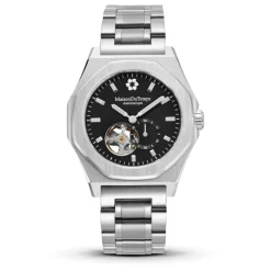 Montre Homme Maison Du Temps MTDelta Coeur Ouvert Noir Acier