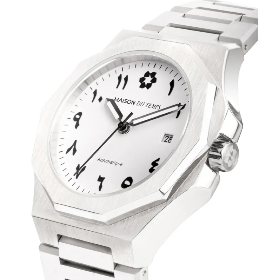 Montre Homme Maison Du Temps MTZeta Arabic Blanc Silicone Noir