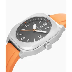 Montre Homme Maison Du Temps MTIota Gris Caoutchouc Orange
