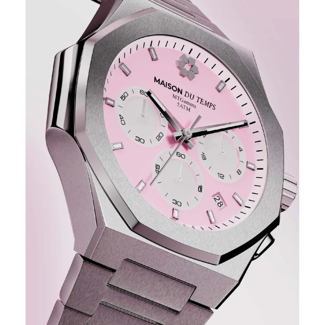 Montre Homme Maison Du Temps MTGamma Chronographe Rose Acier