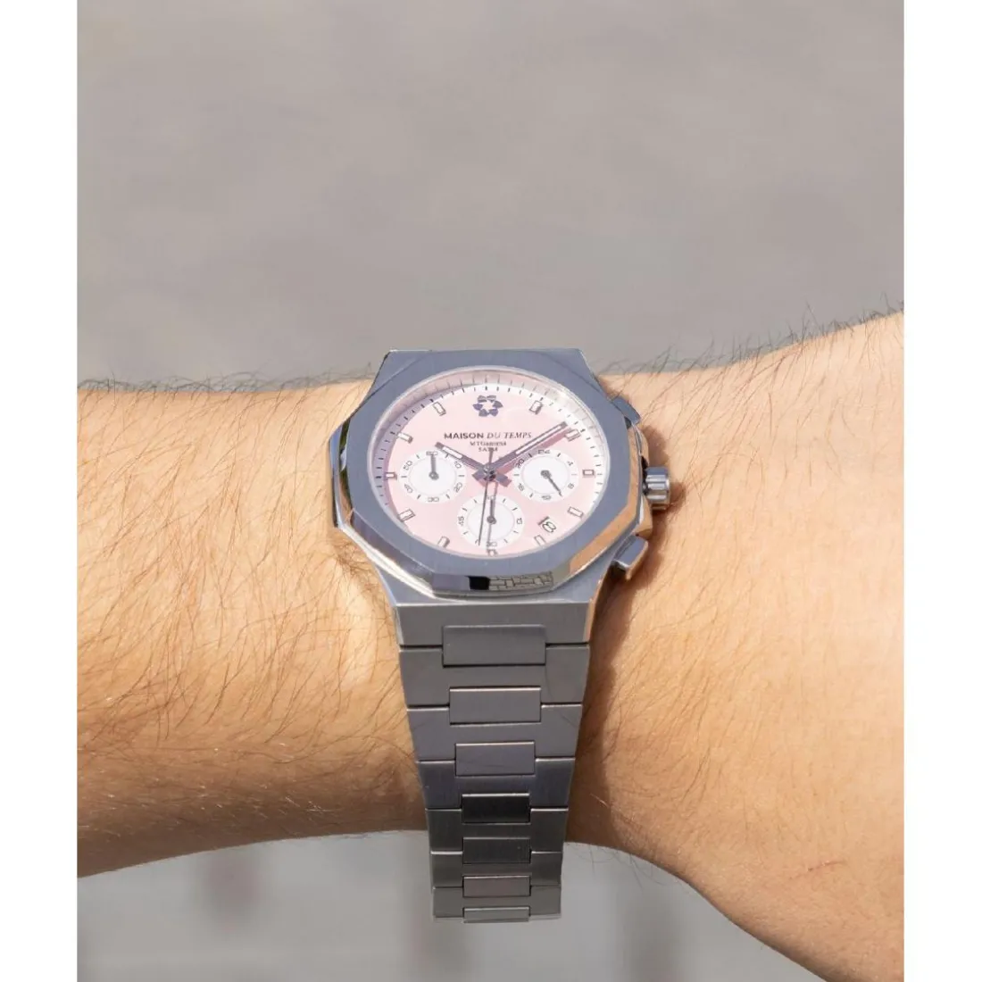 Montre Homme Maison Du Temps MTGamma Chronographe Rose Acier