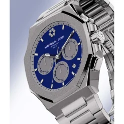 Montre Homme Maison Du Temps MTGamma Chronographe Bleu Acier