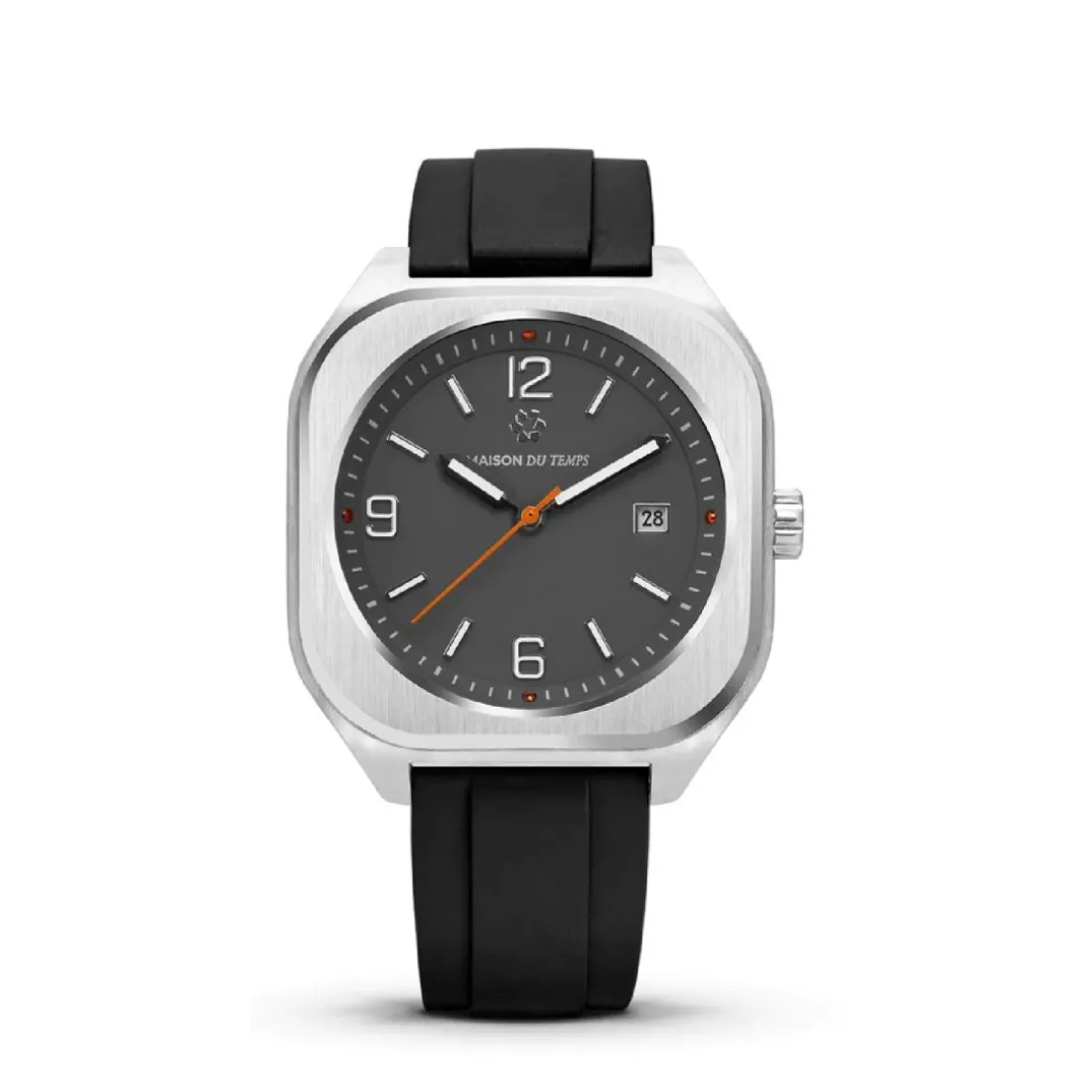 Montre Homme Maison Du Temps MTIota Gris Caoutchouc Noir