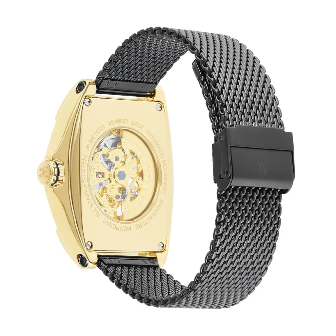 Montre Homme Montignac - MOW800 Bracelet Acier Noir
