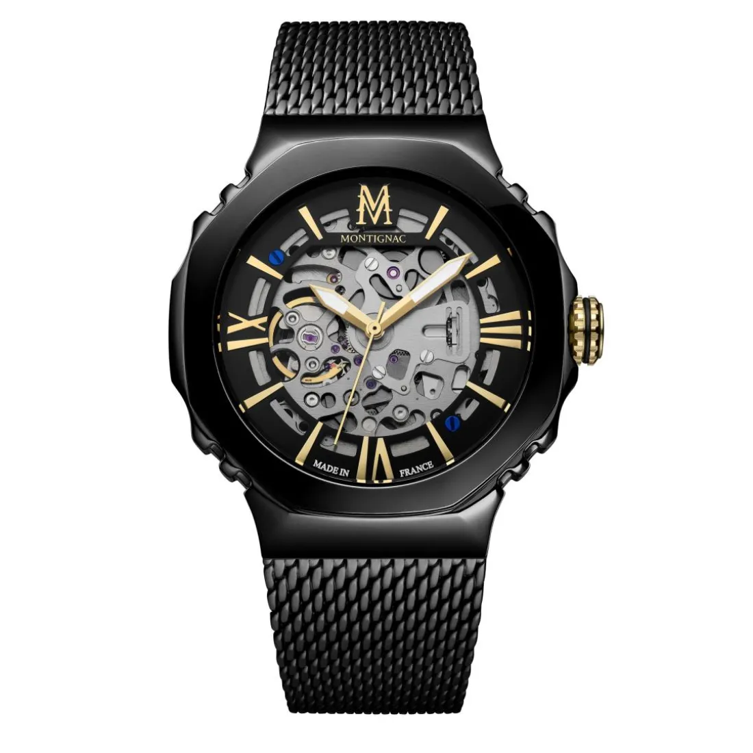 Montre Homme Montignac - MOW1110 Bracelet Acier Bleu