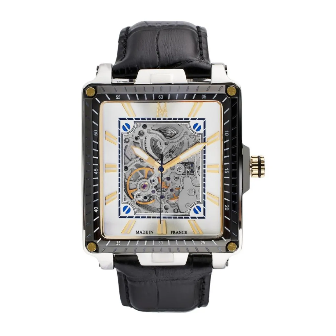 Montre Homme Montignac - MOW904 Bracelet Cuir Noir