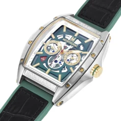Montre Homme Montignac - MOW803 Bracelet Cuir Noir,Vert
