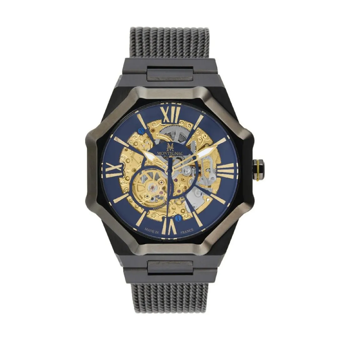 Montre Homme Montignac - MOW808 Bracelet Acier Noir