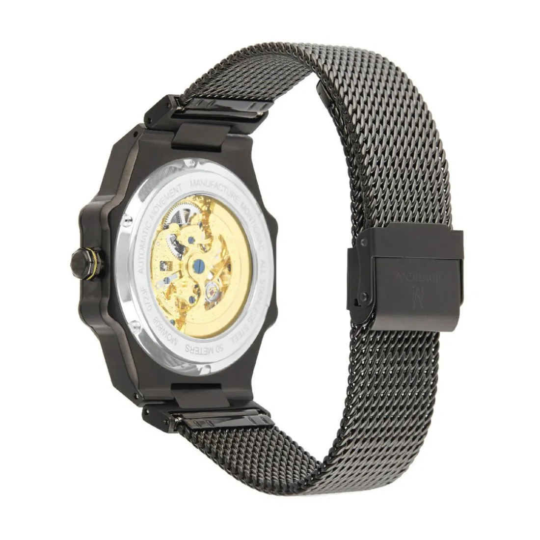 Montre Homme Montignac - MOW808 Bracelet Acier Noir