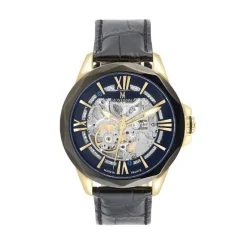 Montre Homme Montignac - MOW805 Bracelet Cuir Noir