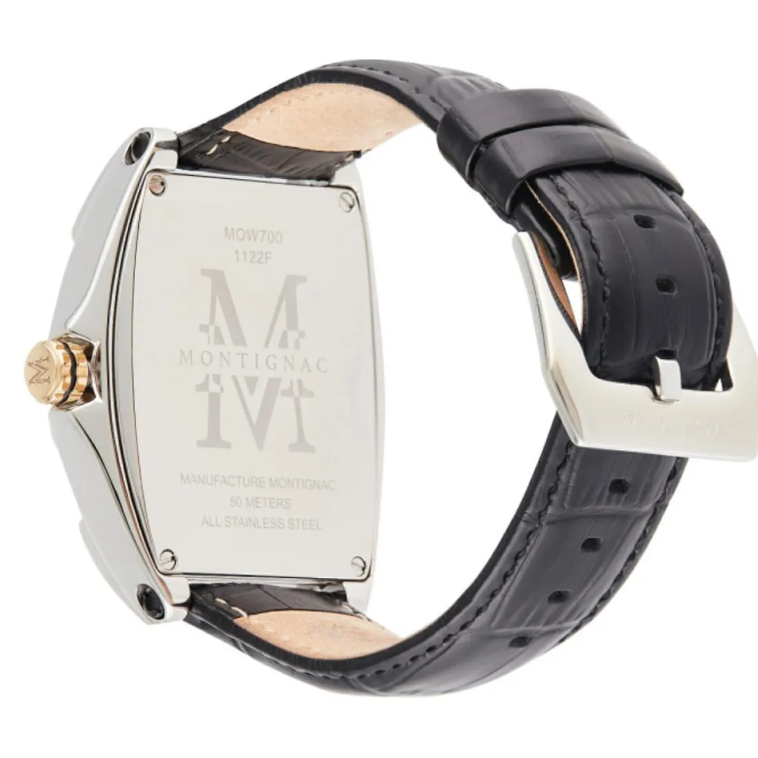 Montre Homme Montignac - MOW700 Bracelet Cuir Noir