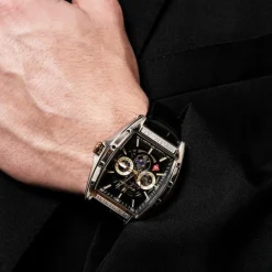 Montre Homme Montignac - MOW700 Bracelet Cuir Noir