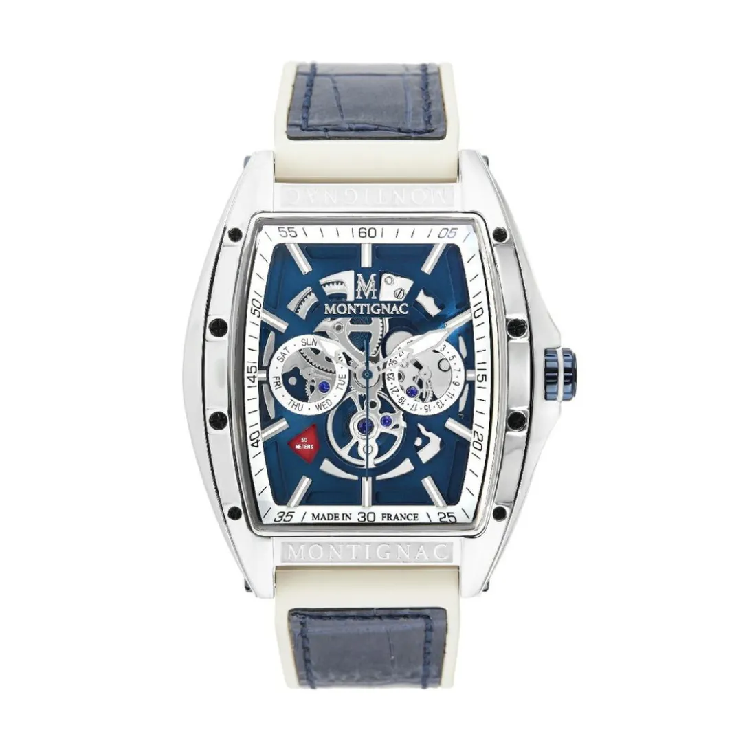 Montre Homme Montignac - MOW802 Bracelet Cuir Noir