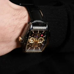 Montre Homme Montignac - MOW702 Bracelet Cuir Noir