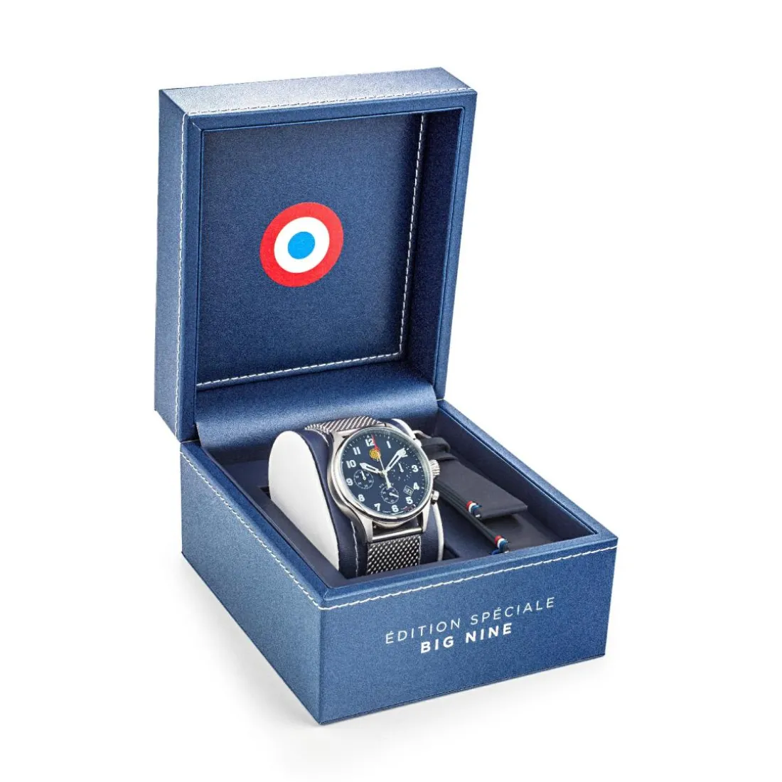Montre Homme Patrouille de France Coffret Big Nine Paf - 668906 Bracelet Acier Argent