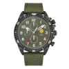 Montre Homme Patrouille de France Athos 4 - 668134 Bracelet Cuir Vert