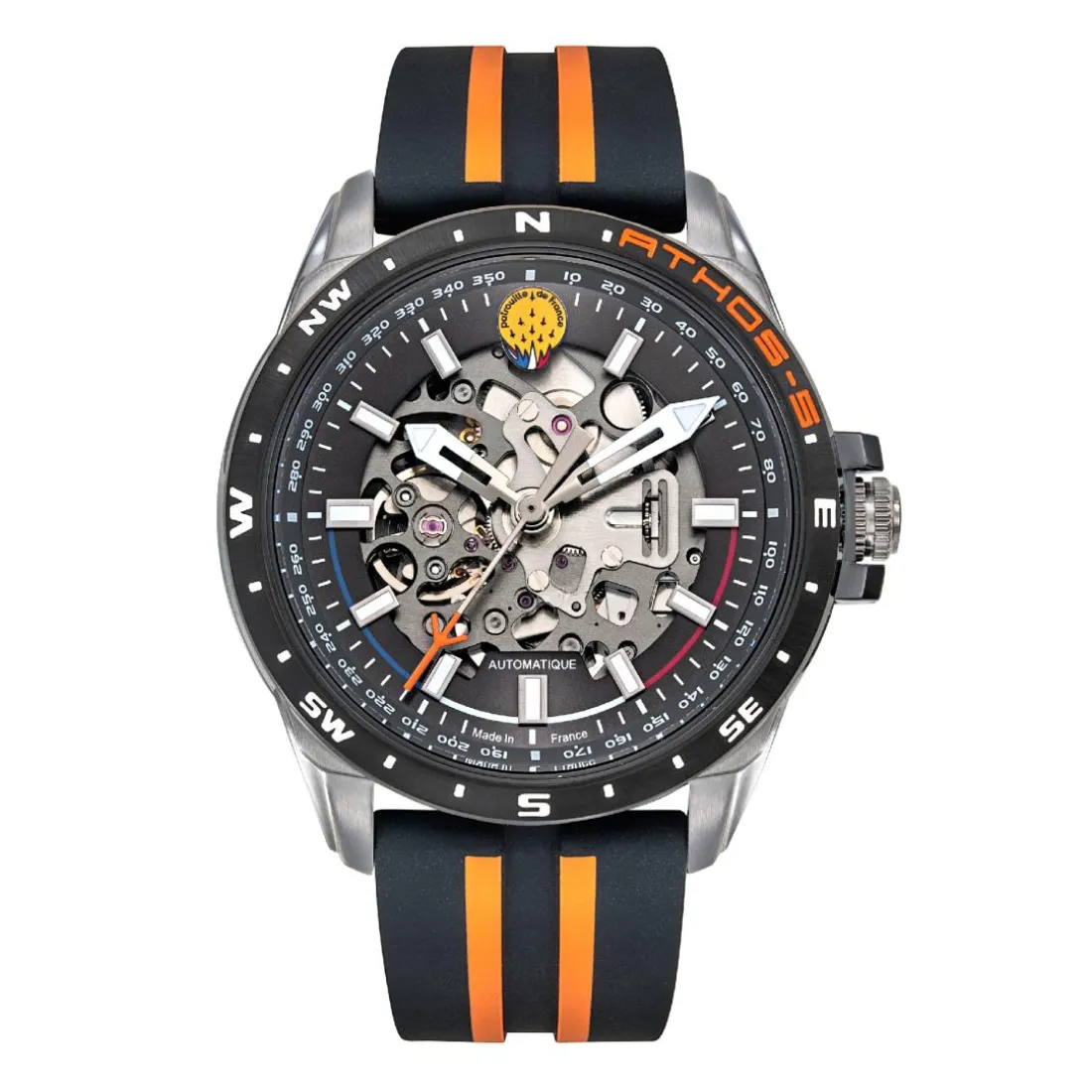 Montre Homme Patrouille de France Montres Athos 5 - 668118 Bracelet Silicone Noir