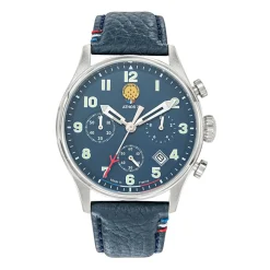Montre Homme Patrouille de France Athos 7 - 668136 Bracelet Cuir Bleu