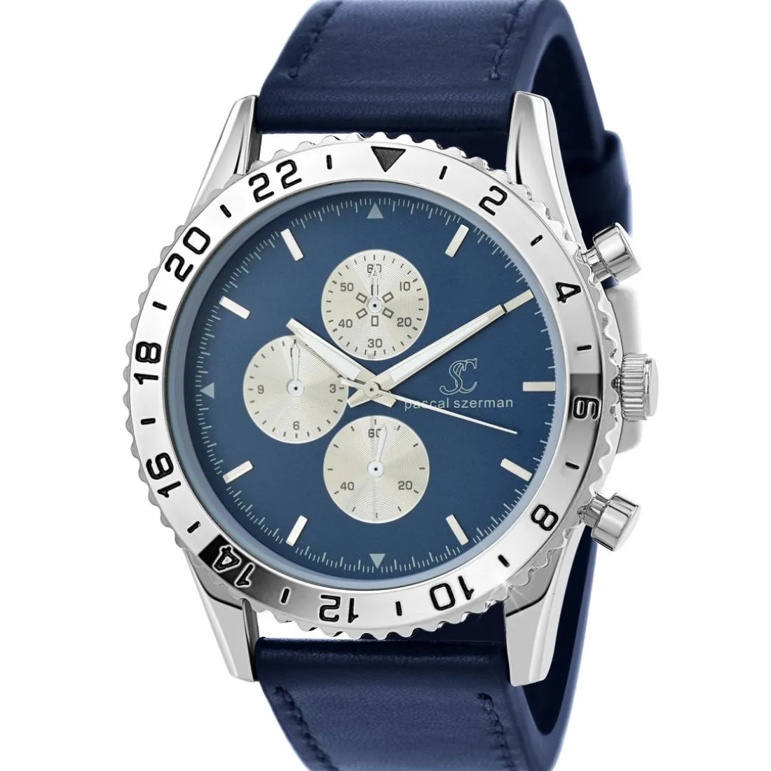 Montre homme quartz bleu MH265 par Pascal Szerman