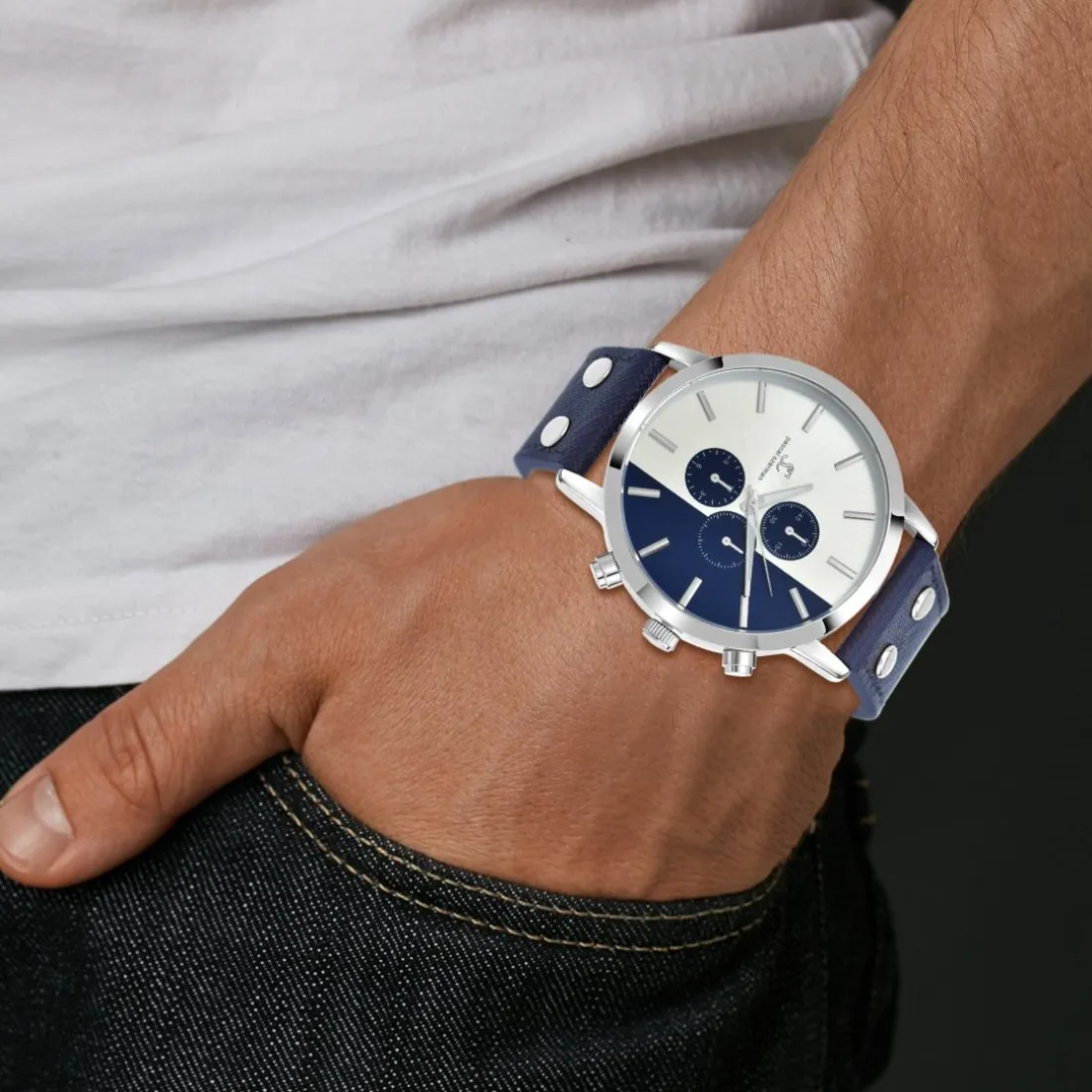 Montre homme quartz bleu MH259 par Pascal Szerman