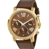 Montre homme quartz dorée et cuir marron MH289 par Pascal Szerman