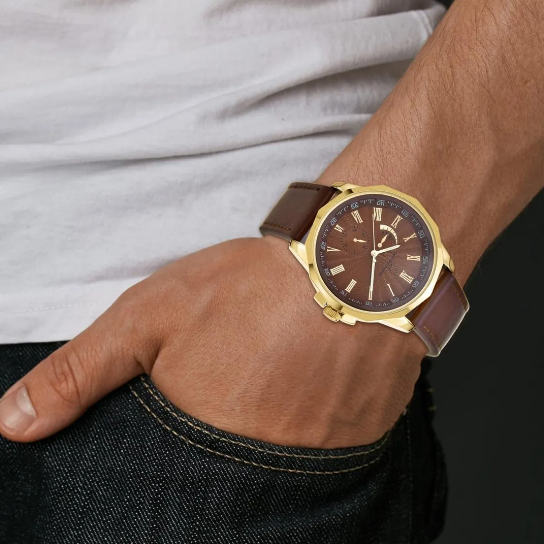 Montre homme quartz marron MH294 par Pascal Szerman