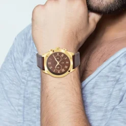 Montre homme quartz MH306 marron par Pascal Szerman